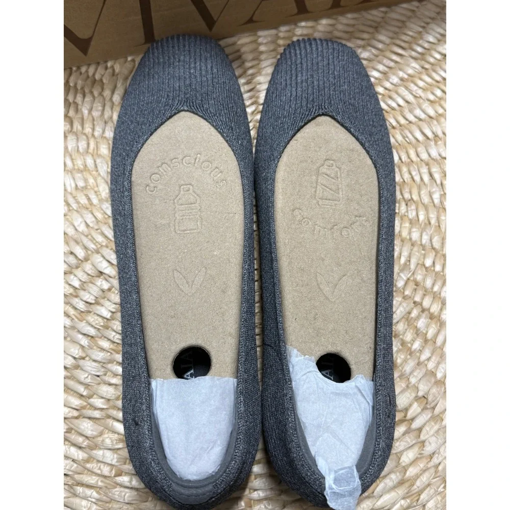 VIVAIA Women's Casual Flats Slip on Washable Ballet‎ Square-Toe Style EU/39 US/8